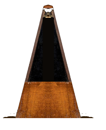 A wooden mechanical metronome