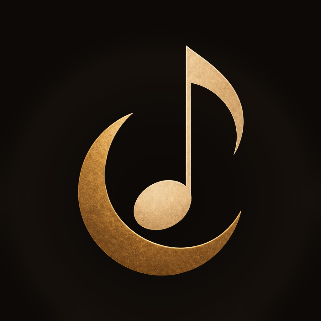 The Notalune app icon, a crescent moon holding an eighth note